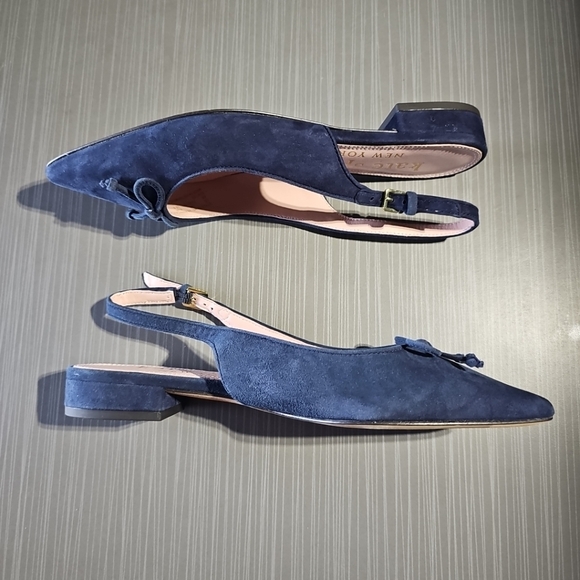 Kate Spade Veronica Suede Navy Flats In Size 6B Excellent‎ Pre-Owned Condition - Picture 7 of 12